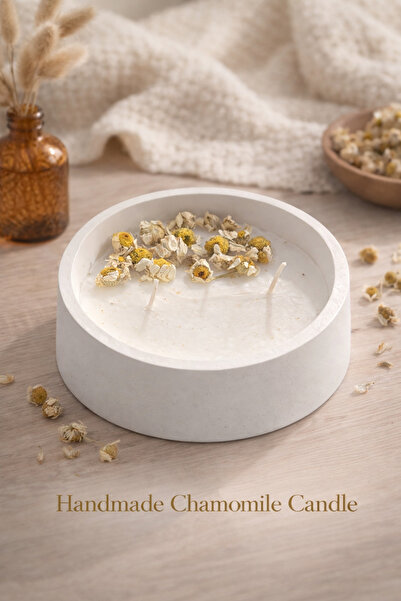 LİBRARİS Aromaterapi serisi Papatya ylang ylang kokulu soya mum sakinleştiric...