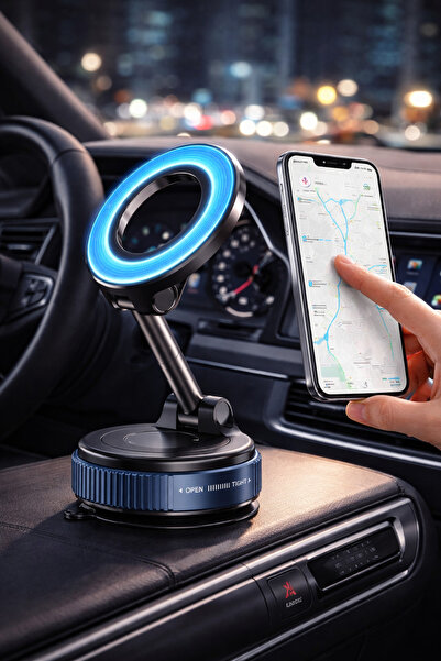SYN AKSESUAR 360° Dönebilen Güçlü Vakumlu Telefon Sabitleyici-Araç ve Masa İç...