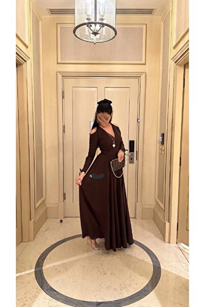 NASMA ترند الشوكلاتة 2026 فستان بقصة راقية وانسيابية