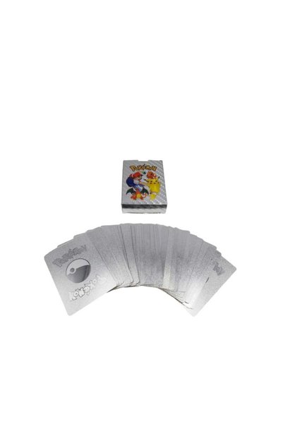 OEM Set cartonase Pokemon Silver, 55 bucati argintii