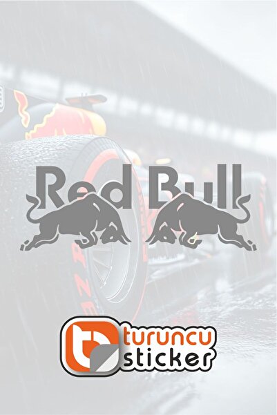 Turuncu Sticker Redbull Sticker Etiket 15x5.5 cm – Araç – Motor – Laptop - Ka...