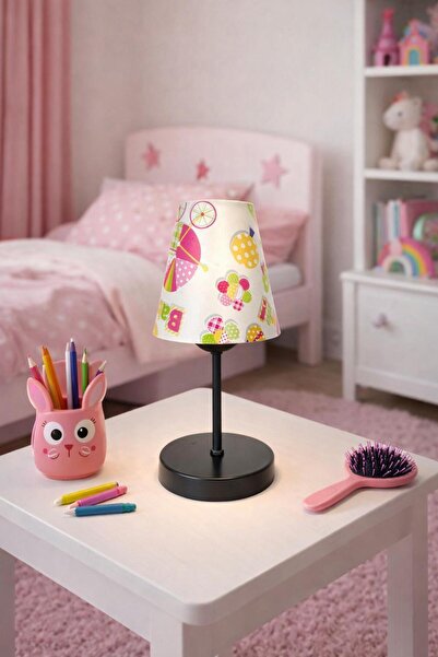 BİAVİZE Girls' Themed Chrome Lamp Shade