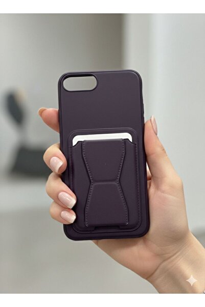 TECNOTREND iPhone 6PLUS/7PLUS/8PLUS Uyumlu Deri Görünümlü Kartlıklı, Standlı ...