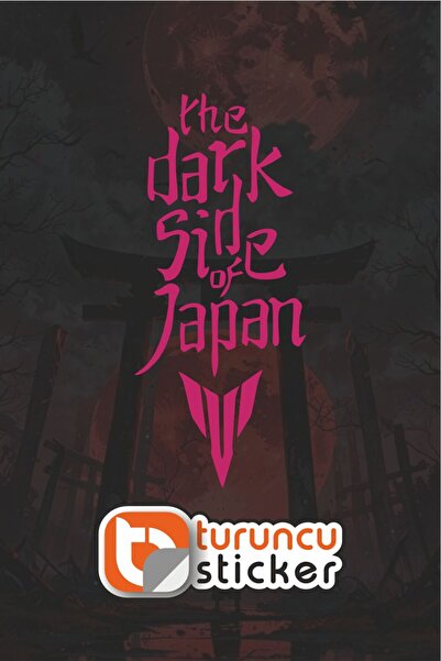 Turuncu Sticker ملصق The Dark Side Of Japan مقاس 10x23 سم - ملصق للسيارة - ال...