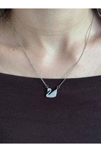 LEROSY CO. Swan Necklace Silver
