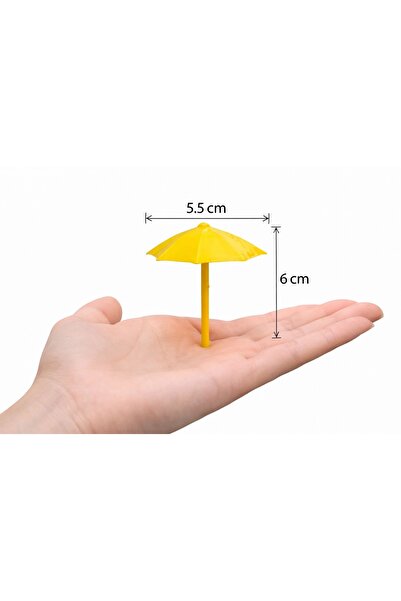 Sarı Plaj Şemsiyesi – 6 cm – 1:50 Ölçek