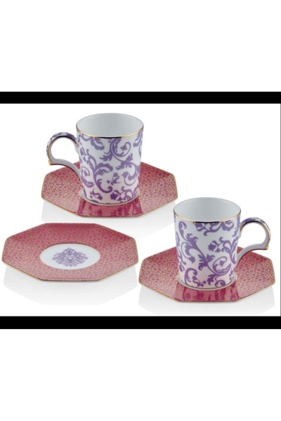 tea delight Blooming Baroque - Set of 2 Coffee Cups Purple
