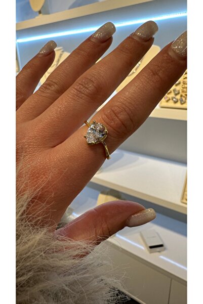 GLARE JEWELRY CO Gümüş Rodyumlu Marquise Diamond Damla Taşlı Tasarım Zirkon T...
