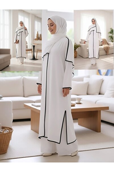 BYM Asil tunik pantolon şal umre takımı