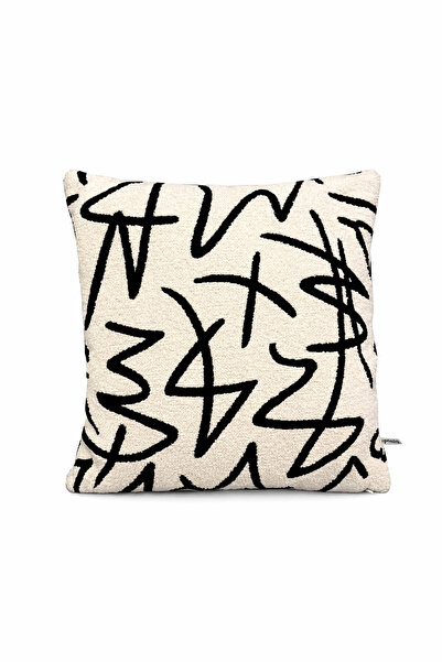Typoniq Abstract Jacquard Woven Throw Pillow Cover (43X43 cm)
