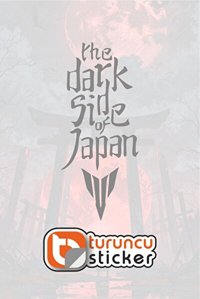 Turuncu Sticker ملصق The Dark Side Of Japan مقاس 10x23 سم - ملصق للسيارة - ال...