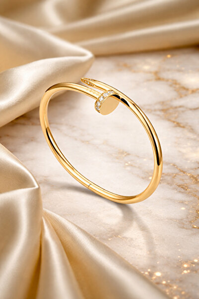 Handmade Luxury Infinity Gold Nail Bracelet