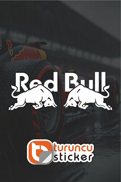 Turuncu Sticker Redbull Sticker Etiket 15x5.5 cm – Araç – Motor – Laptop - Ka...