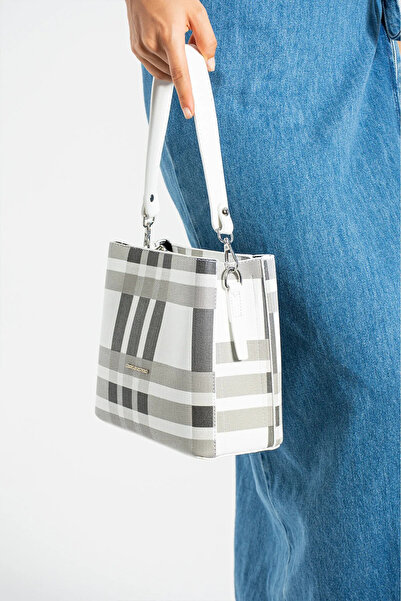 Just Polo Women's Plaid Hand and Shoulder Bag Suitable for Daily Combinations...