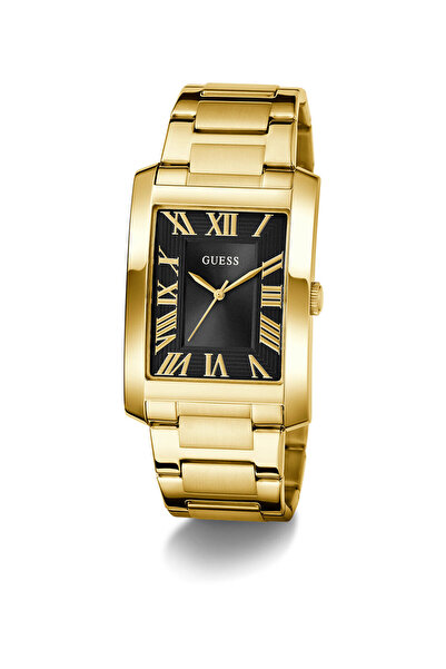 Guess Mens Gold Tone Analog Watch