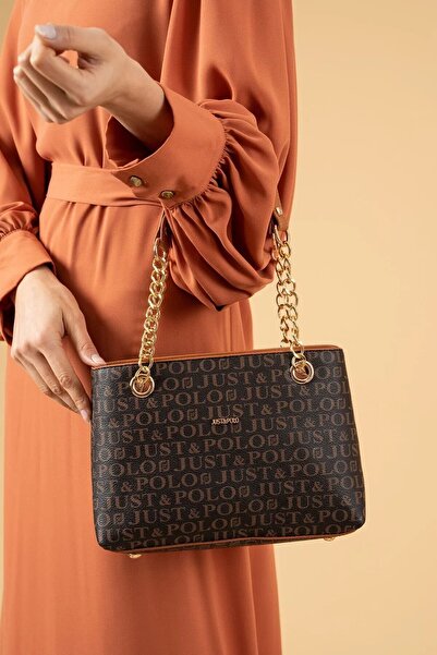 Just Polo حقيبة يد وكتف نسائية بلون كريمي مناسبة للمجموعات اليومية