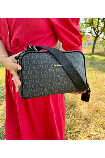 Just Polo حقيبة كتف نسائية مطبوعة بتصميم مونوغرام للموسم الجديد 232053MH