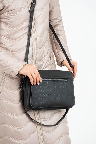 Just Polo حقيبة نسائية سوداء للموسم الجديد مناسبة للمجموعات اليومية