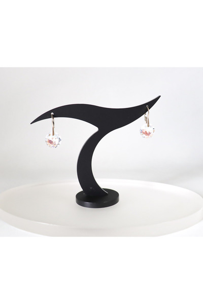 atellier47 Silver earrings with Swarovski crystal Aurora borealis