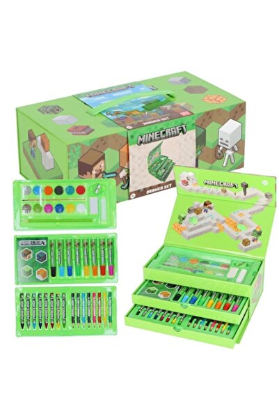 MINECRAFT Set de pictura si desen cu sertar 42/52 piese