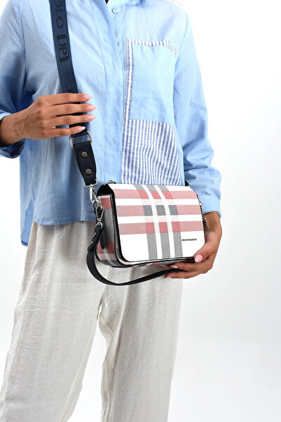 Just Polo Women's New Season Plaid Hand and Shoulder Bag Suitable for Daily C...