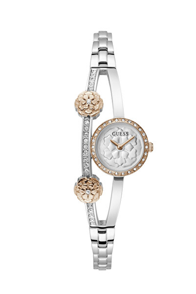 Guess ساعة نسائية تناظرية بلونين ذهبي وردي