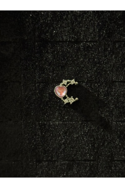 XUPING JEWELRY 925 ayar gümüş, pembe zirkon taşlı Kıkırdak helix Tragus piercing