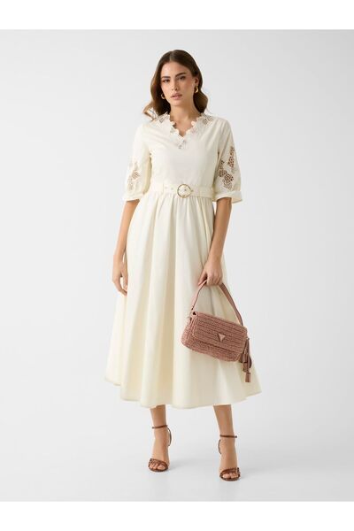 Guess Sonia Embroidered Midi Dress