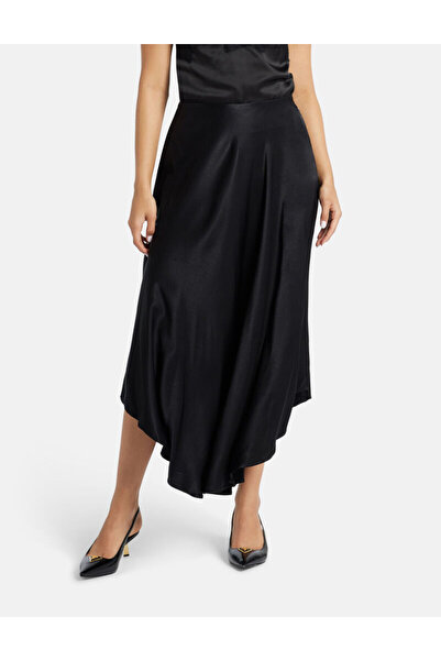 Guess Flouncy long sateen skirt