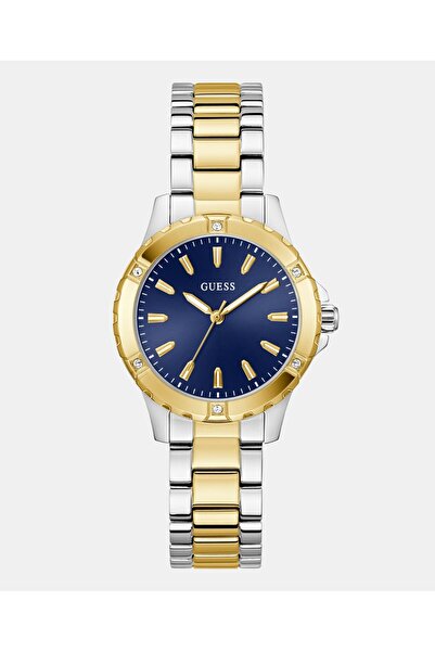 Guess ساعة نسائية ثنائية اللون تناظرية