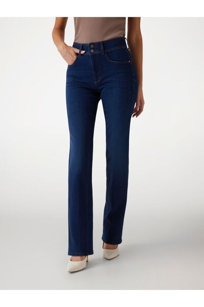 Guess بنطال دنيم مستقيم بتصميم أنيق