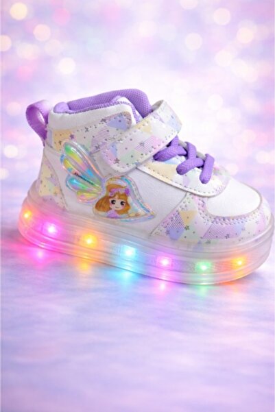 Superbaby Children's boots with multi-colored LED lights, princess model