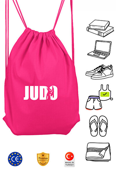Omotasarım حقيبة ظهر رياضية وردية اللون للجنسين من جودو مع رباط
