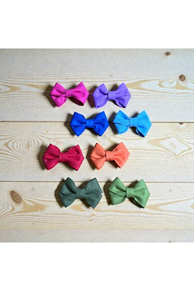 EGOMİ Set of 8 Linen Fabric Hair-Free Baby Clips