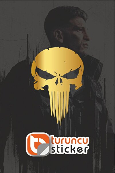 Turuncu Sticker The Punisher Sticker Etiket 8x12 cm – Araç – Motor – Laptop -...