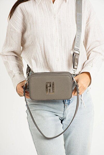 Just Polo Women's Gray Shoulder Bag 6016MH
