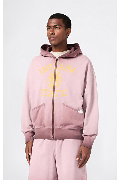 Champion Time Capsule Full Zip Hoodie Sweatshirt Erkek Pembe Sweatshirt - 221...
