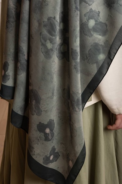 Lemaye Güz Serenadı Desenli Soft Şal - Çağla