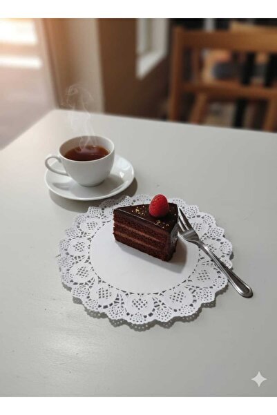 Okumuş Home Dolphin Kağıt Dantel Tabak Altlığı Servis Altlığı Sunumluk 22 cm ...