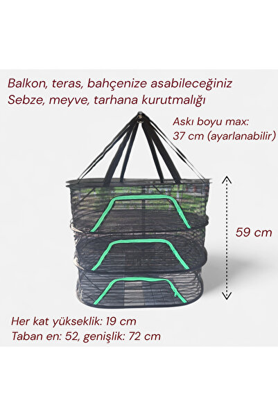 EMPA A V M 3 katlı Balkon, teras, bahçenize asabileceğiniz, fermuarlı meyve, ...