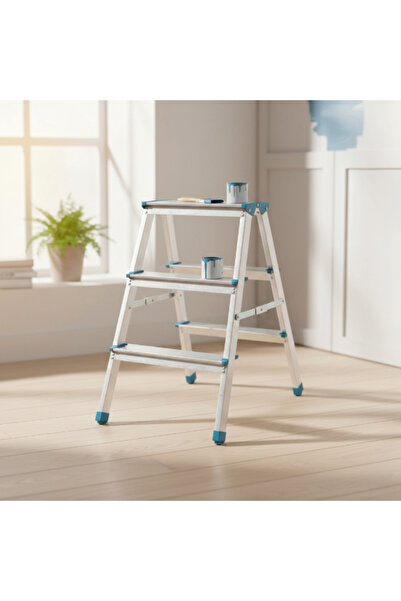 Arabamakss 3+3 Double Step Aluminum Metal Ladder