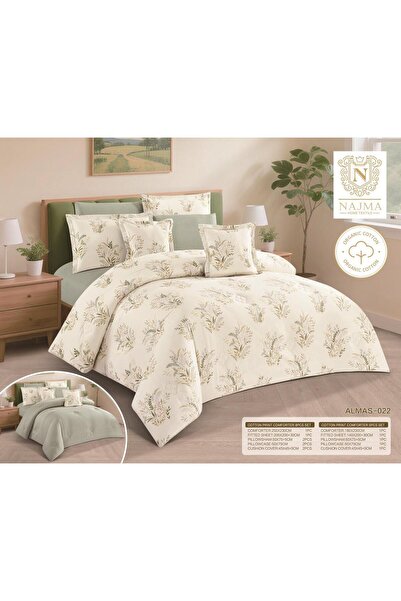 Graciana Luxury 100% Cotton double bed sheet set, 8 pieces