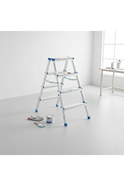 Arabamakss 4+4 Double Step Aluminum Metal Ladder