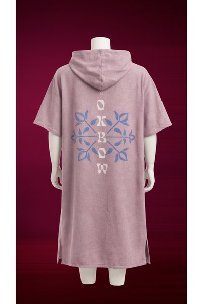 Asva Home Unisex Hooded Towel Poncho – Dried Rose – Beach & Bath Poncho - Defoludur