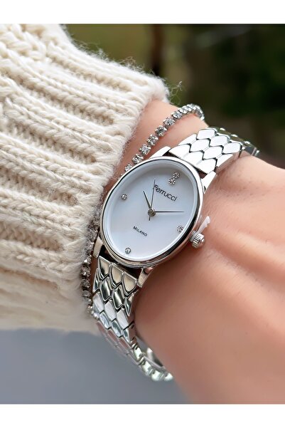 Ferrucci Steel Strap Special Design Women's Wristwatch with 2 Years Warranty,...