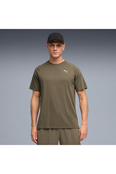 Puma Pwrtrain Triblend Men's Khaki Training T-Shirt