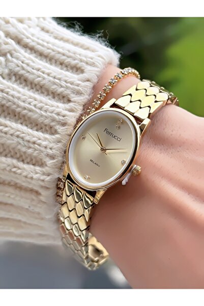 Ferrucci Steel Strap Special Design Women's Wristwatch with 2 Years Warranty,...