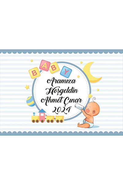 Reysa Tasarım لافتة استقبال الطفل بتصميم ألعاب الأطفال 2 مقاس 50×70 سم
