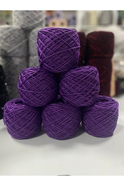 göçer Fir de tricotat manual pentru vară, culoare violet, plasă vizuală 600gr