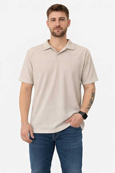 LG LAGULER Solid Color Collar Detailed Ottoman Stretchy T-Shirt, Comfortable ...